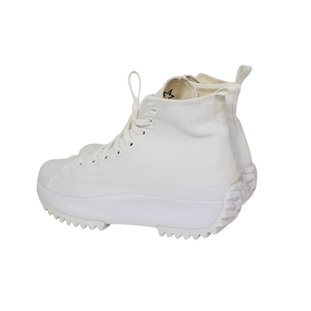 Converse Run Star Hike Chunky Platform Sneakers In Triple White Womens Size 8 - Picture 5 of 9
